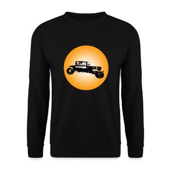 Car - Unisex Sweatshirt - black - Front - Alina (178cm) & Michal (187cm)