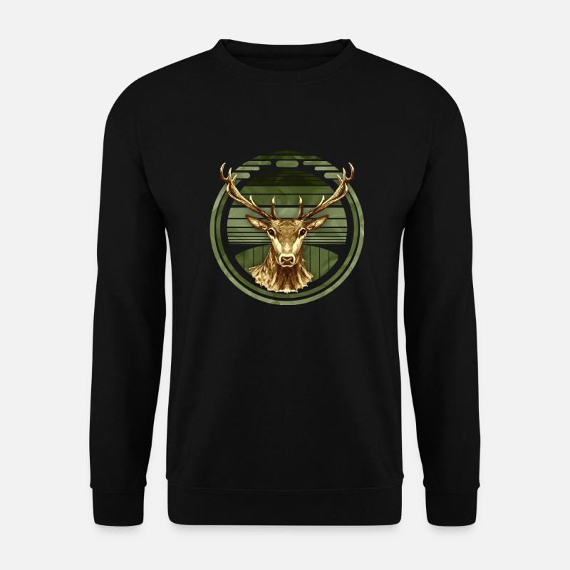Hirsch - Unisex Pullover - Schwarz