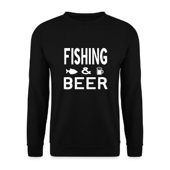 Pêche - Sweat-shirt Unisexe - noir - Devant - Alina (178cm) & Michal (187cm)