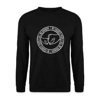 People Call Me Grandpa - Unisex Sweatshirt - black - Front - Alina (178cm) & Michal (187cm)