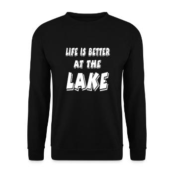 Lake - Unisex Sweatshirt - black - Front - Alina (178cm) & Michal (187cm)