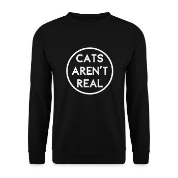 CATS AREN'T REAL - Sweat-shirt Unisexe - noir - Devant - Alina (178cm) & Michal (187cm)