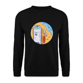 Sommerurlaub Meer Surfen Reisen Sommerurlaub Meer - Unisex Pullover - Schwarz - Vorne - Alina (178cm) & Michal (187cm)