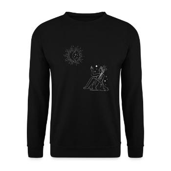 Sun Moon Stars Woman - Unisex Sweatshirt - black - Front - Alina (178cm) & Michal (187cm)
