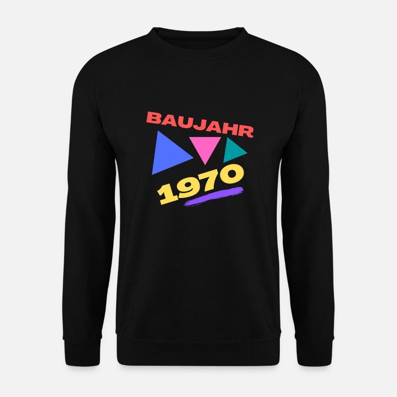 Baujahr 1970 - Geburtsjahr - Geburtstag - Unisex Pullover - Schwarz