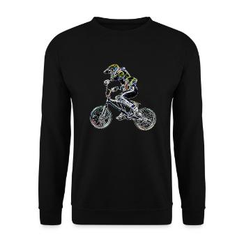 bmx - Unisex Sweatshirt - black - Front - Alina (178cm) & Michal (187cm)