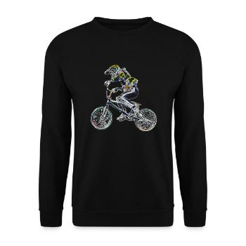 bmx - Unisex Sweatshirt - black - Front - Alina (178cm) & Michal (187cm)