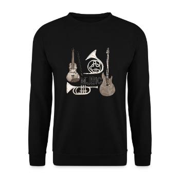 Instruments de musique - Sweat-shirt Unisexe - noir - Devant - Alina (178cm) & Michal (187cm)