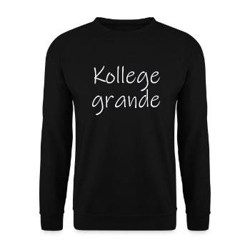 Kollege grande - Sprüche - Geschenk - Unisex Pullover - Schwarz - Vorne - Alina (178cm) & Michal (187cm)