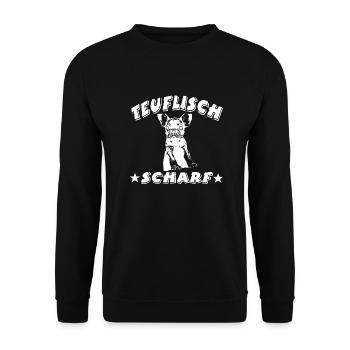 Hund - Unisex Pullover - Schwarz - Vorne - Alina (178cm) & Michal (187cm)