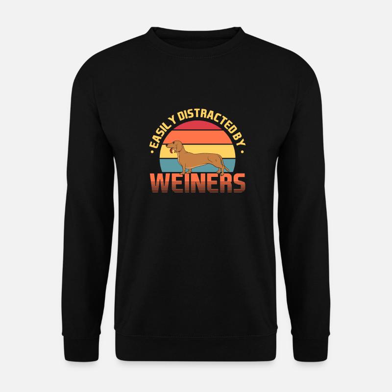 Easily Distracted By Weiners - Unisex Sweatshirt - black