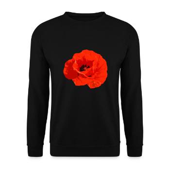 Mohn - Unisex Pullover - Schwarz - Vorne - Alina (178cm) & Michal (187cm)
