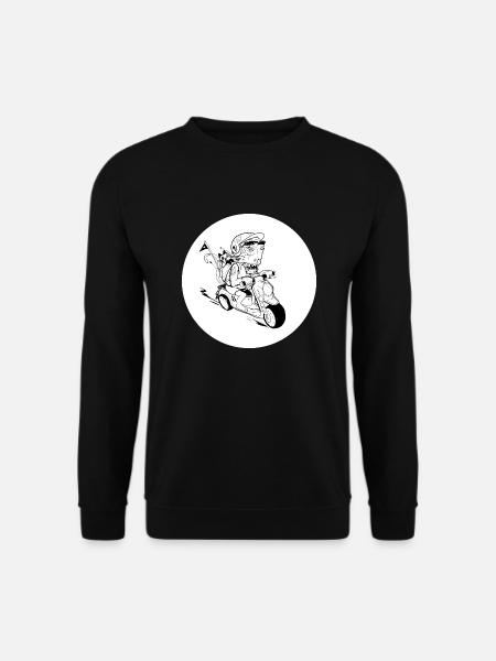monkey scooter - Unisex Sweatshirt - black
