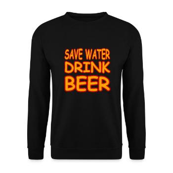 Beer - Unisex Sweatshirt - black - Front - Alina (178cm) & Michal (187cm)