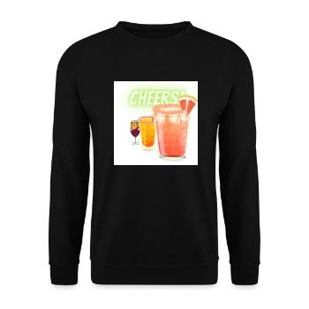 Cheers - Unisex Sweatshirt - black - Front - Alina (178cm) & Michal (187cm)