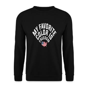 My favorite Color is Freedom - Unisex Pullover - Schwarz - Vorne - Alina (178cm) & Michal (187cm)