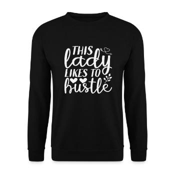 Cette dame aime se bousculer - Sweat-shirt Unisexe - noir - Devant - Alina (178cm) & Michal (187cm)