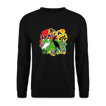 Afrique Oiseaux - Sweat-shirt Unisexe - noir - Devant - Alina (178cm) & Michal (187cm)