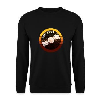 Vintage 1972 - Unisex Pullover - Schwarz - Vorne - Alina (178cm) & Michal (187cm)