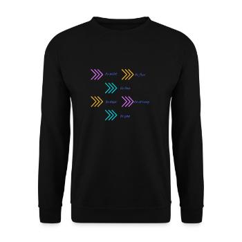 be you - Unisex Pullover - Schwarz - Vorne - Alina (178cm) & Michal (187cm)