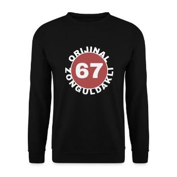 Zonguldak - Unisex Pullover - Schwarz - Vorne - Alina (178cm) & Michal (187cm)