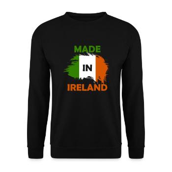 made in Ireland - Sweat-shirt Unisexe - noir - Devant - Alina (178cm) & Michal (187cm)