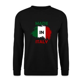 made in Italy - Sweat-shirt Unisexe - noir - Devant - Alina (178cm) & Michal (187cm)