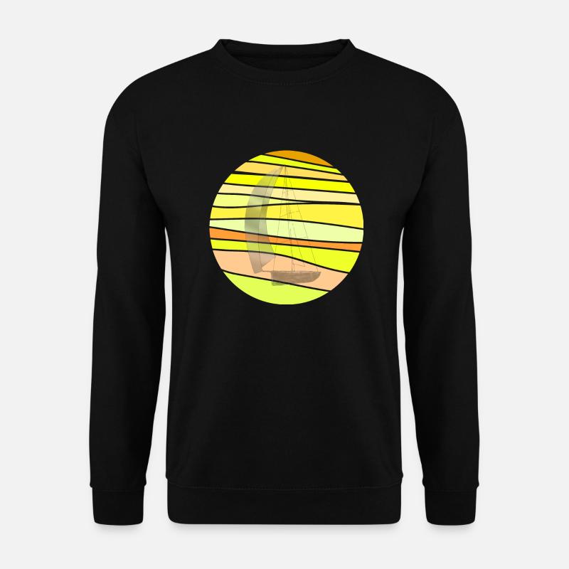 Segelboot - Unisex Pullover - Schwarz