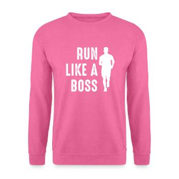 Course de marathon - Sweat-shirt Unisexe - rose - Devant