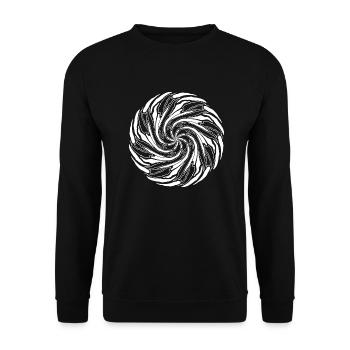 Tekno Spirale - Unisex Pullover - Schwarz - Vorne - Alina (178cm) & Michal (187cm)