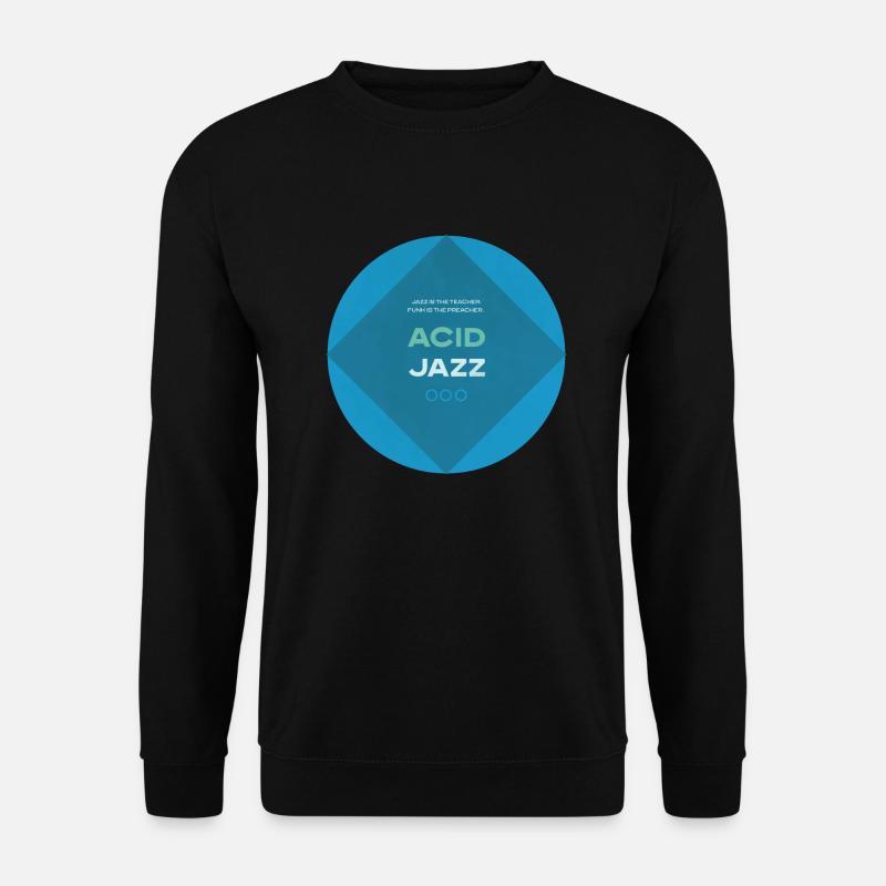 Acid Jazz Music Vintage - Unisex Pullover - Schwarz