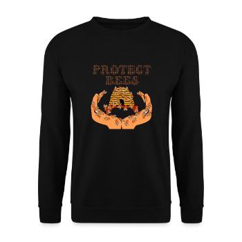 protéger les abeilles - Sweat-shirt Unisexe - noir - Devant - Alina (178cm) & Michal (187cm)