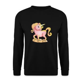 Douce licorne - Sweat-shirt Unisexe - noir - Devant - Alina (178cm) & Michal (187cm)