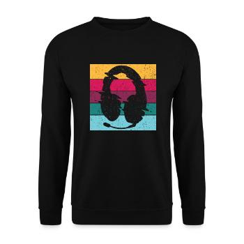 Jeu Écouter Gaming Gamer Cadeau Joueur Joueur - Sweat-shirt Unisexe - noir - Devant - Alina (178cm) & Michal (187cm)