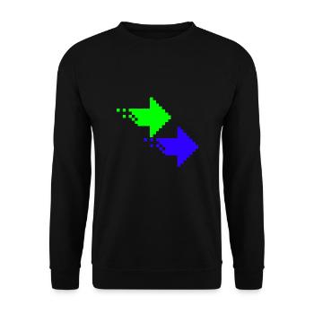 Pfeile - Unisex Pullover - Schwarz - Vorne - Alina (178cm) & Michal (187cm)