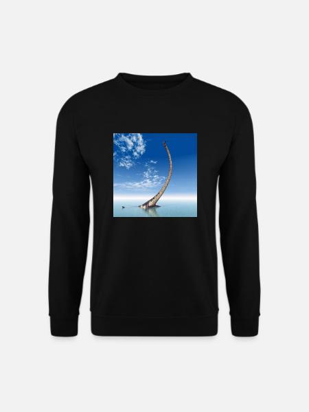 Plesiosaur Elasmosaurus - Unisex Sweatshirt - black