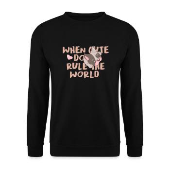Sweet Saying - Unisex Sweatshirt - black - Front - Alina (178cm) & Michal (187cm)