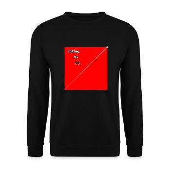 Taking no L's - Unisex Pullover - Schwarz - Vorne - Alina (178cm) & Michal (187cm)