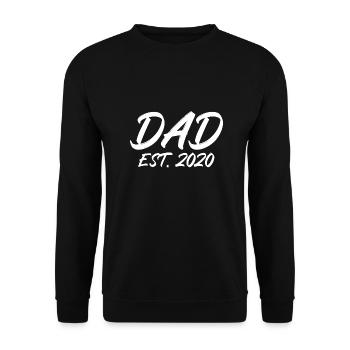 Dad est 2020 - Unisex Sweatshirt - black - Front - Alina (178cm) & Michal (187cm)