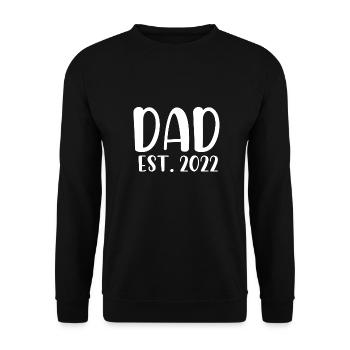 Dad est 2022 - Unisex Pullover - Schwarz - Vorne - Alina (178cm) & Michal (187cm)