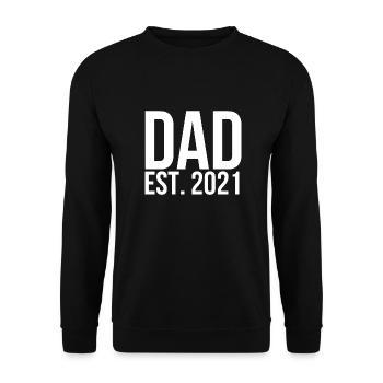 Papa est 2021 - Sweat-shirt Unisexe - noir - Devant - Alina (178cm) & Michal (187cm)