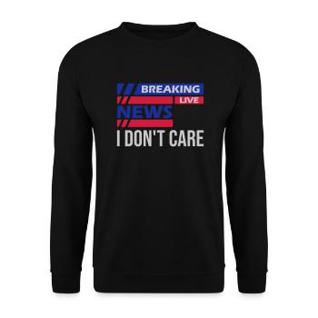 Les dernières nouvelles ne le font pas - Sweat-shirt Unisexe - noir - Devant - Alina (178cm) & Michal (187cm)