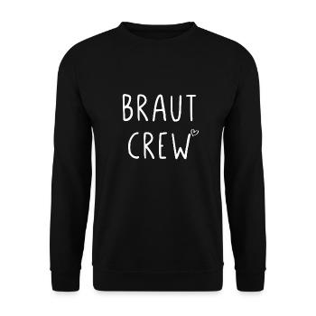 Braut Crew - Unisex Pullover - Schwarz - Vorne - Alina (178cm) & Michal (187cm)