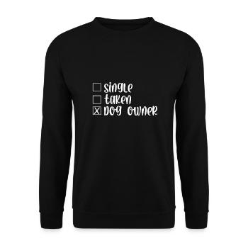 Single taken dog owner - Unisex Pullover - Schwarz - Vorne - Alina (178cm) & Michal (187cm)