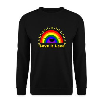 Love is Love LGBTQ+ - Unisex Sweatshirt - black - Front - Alina (178cm) & Michal (187cm)