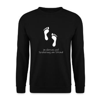 Im Herzen auf Spiekeroog w - Unisex Pullover - Schwarz - Vorne - Alina (178cm) & Michal (187cm)