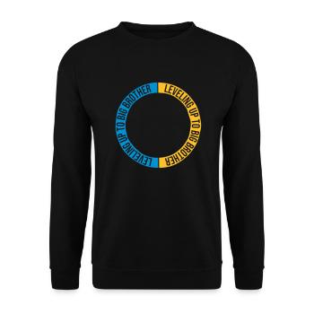Leveling up big brother - Unisex Pullover - Schwarz - Vorne - Alina (178cm) & Michal (187cm)
