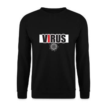 Virus - Unisex Sweatshirt - black - Front - Alina (178cm) & Michal (187cm)
