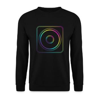 Colored Gradient Square - Unisex Sweatshirt - black - Front - Alina (178cm) & Michal (187cm)