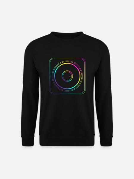 Farbiges Verlaufsquadrat - Unisex Pullover - Schwarz